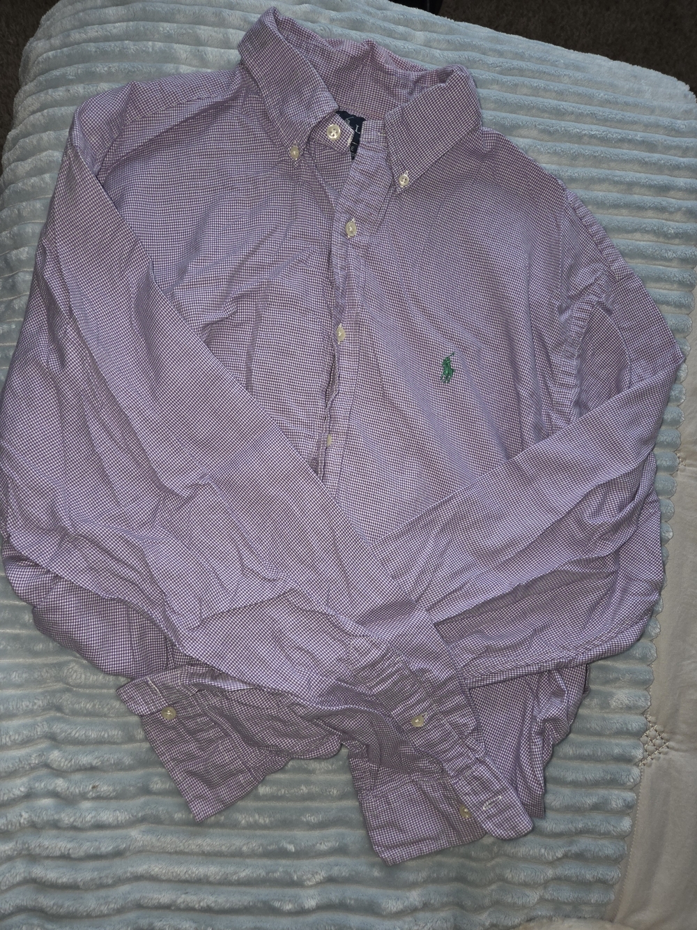 Ralph Lauren Lavender Gingham Button-Down Shirt